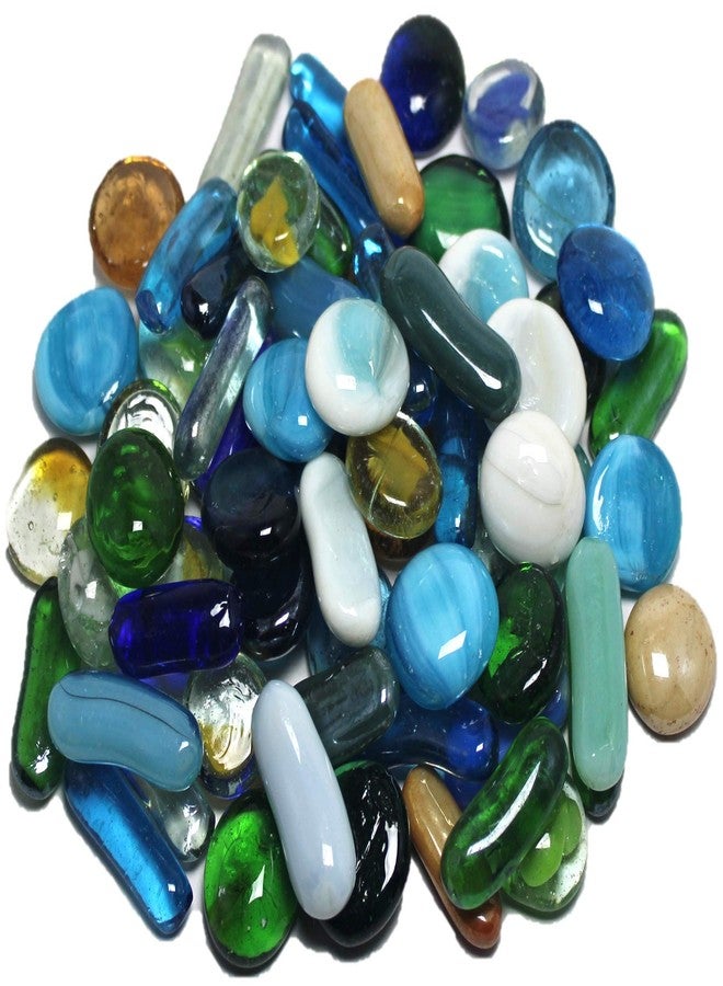 DS1® Mix Glass Pebbles Gravels Stone for Aquarium, Table, Vase, Fountain, 450 gm - Image 2